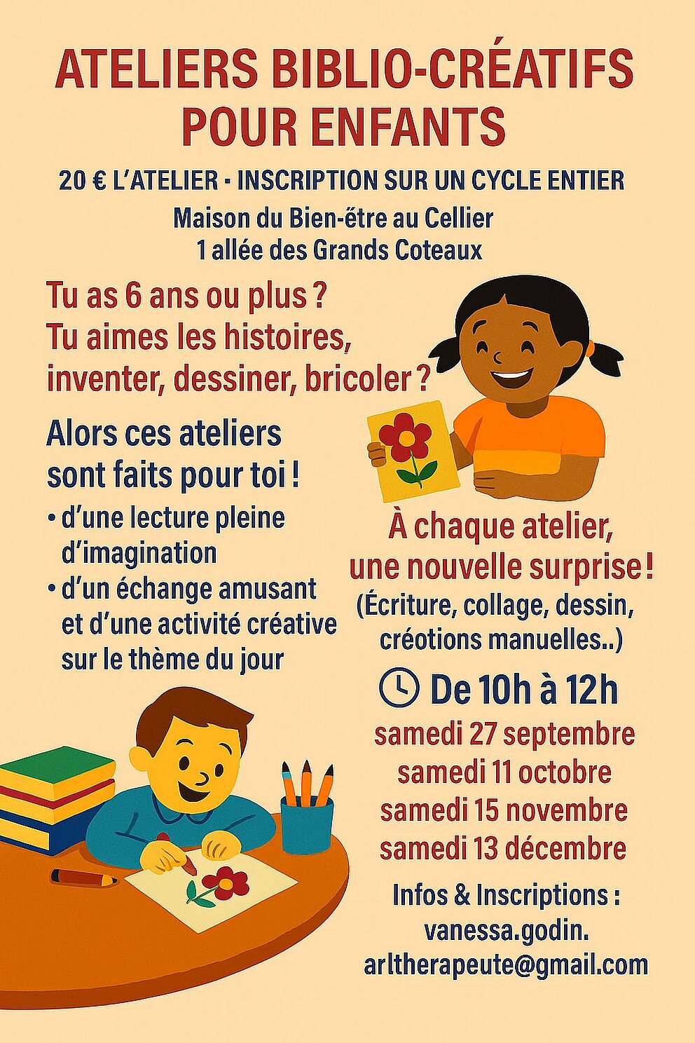 Atelier bibliocréatif à la rentrée