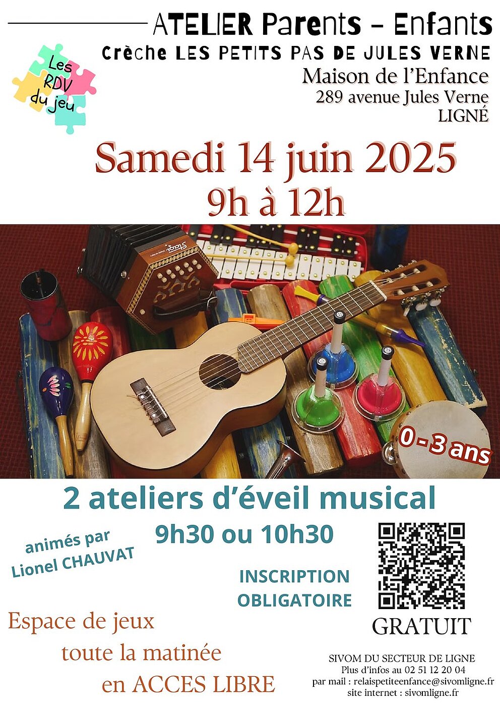 Invitation à un atelier parents-enfants : Jouons avec la musique ! 🎵