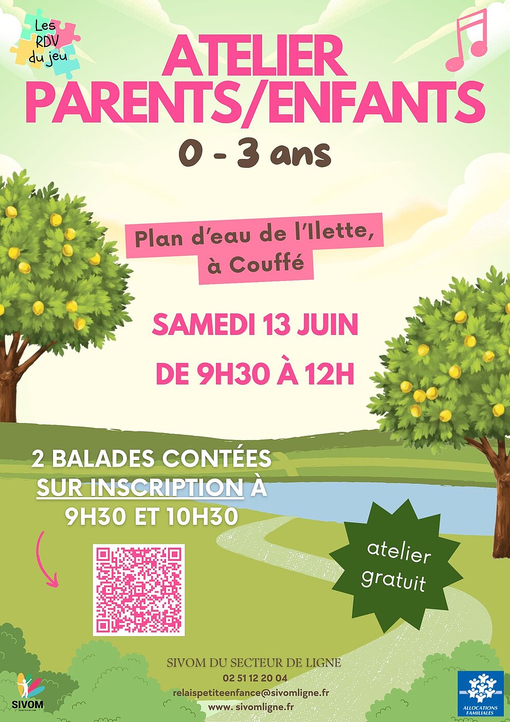Invitation à un atelier parents-enfants à Couffé : Balade contée 🎵