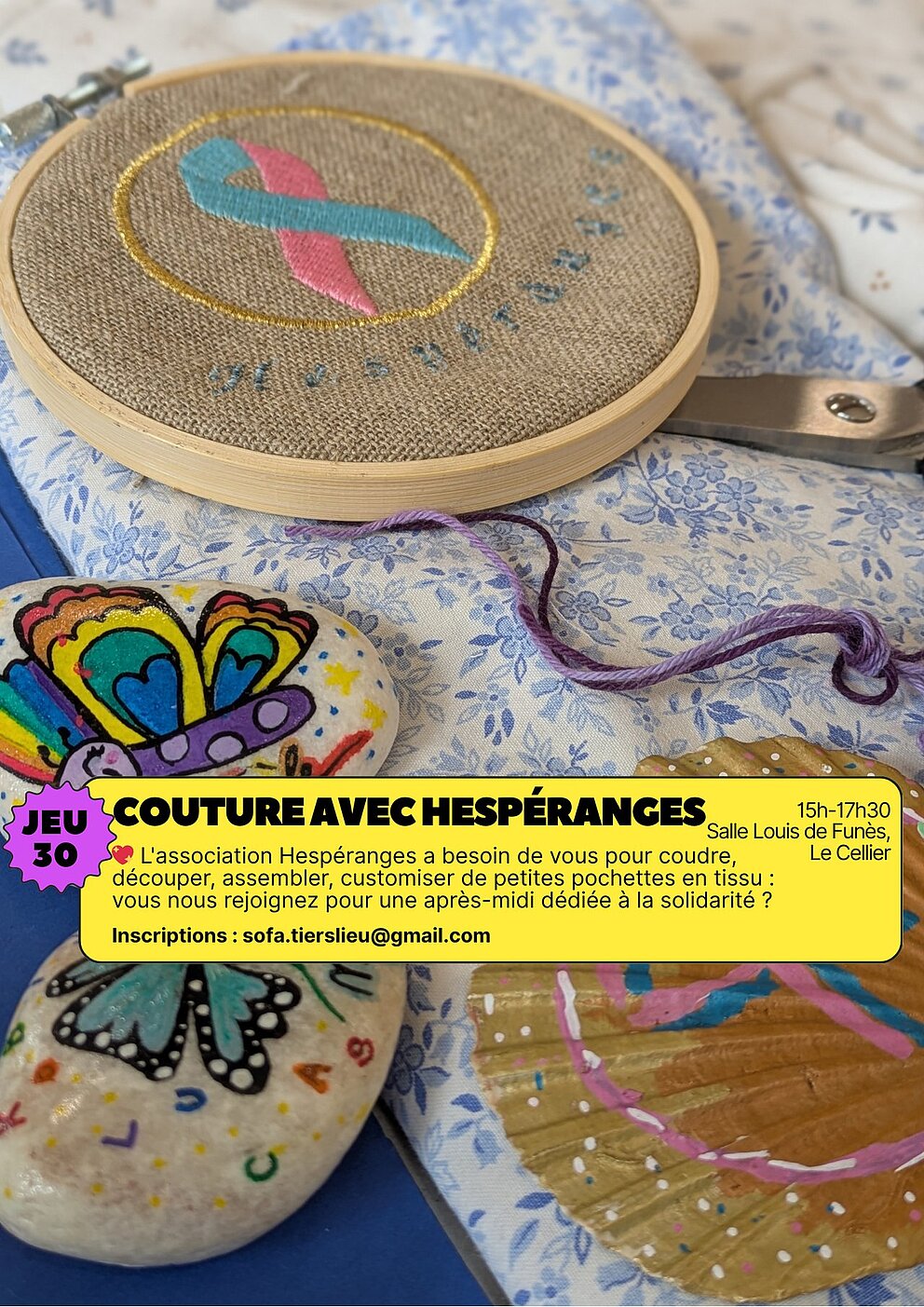 Atelier de couture solidaire, au café asso !!