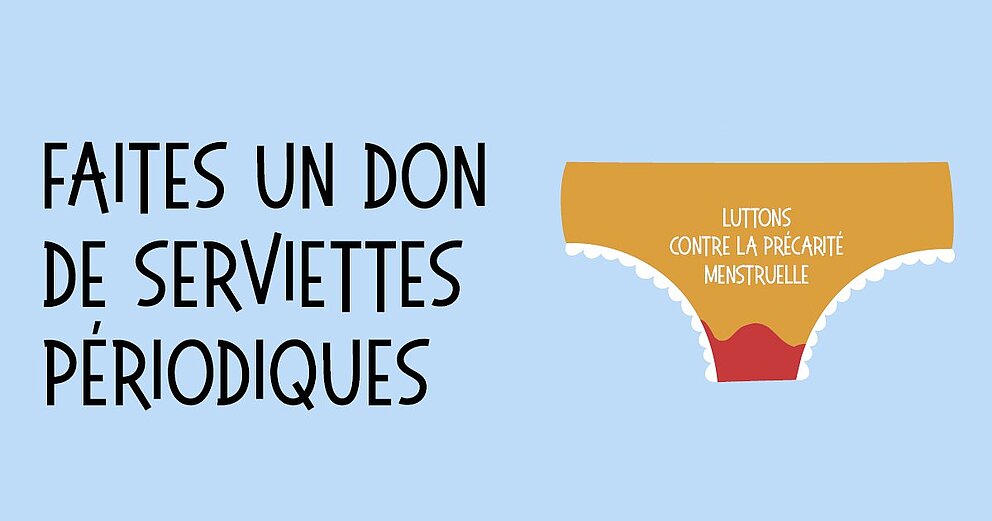 Récolte dons de serviettes hygiéniques