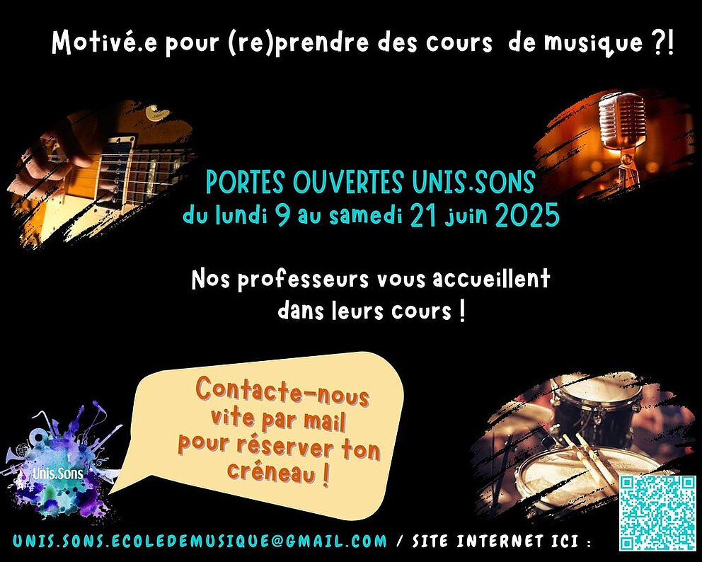Portes ouvertes à l'école de musique du 9 au 21 juin
