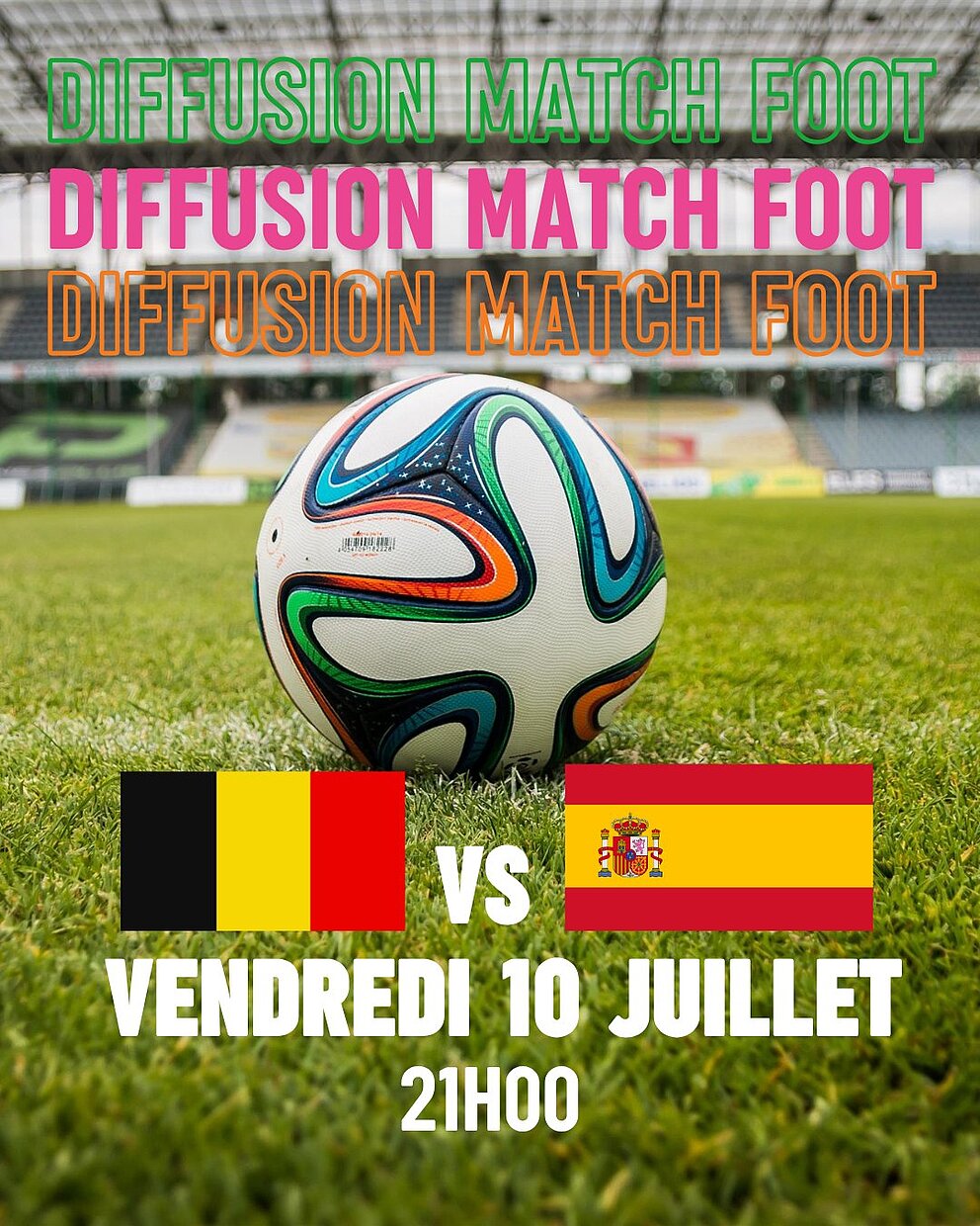 Belgique - Espagne : soirée MATCH vendredi soir à la brasserie !