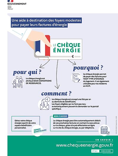 Le guichet de demande du chèque énergie est ouvert
