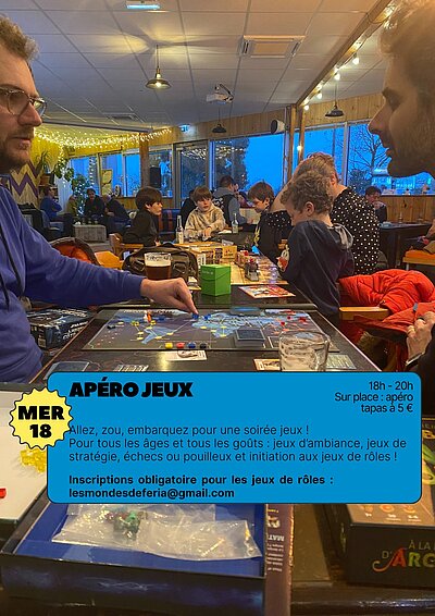 Apéro jeux : venez découvrir des jeux de plateau et jeux de rôles (adultes et enfants)