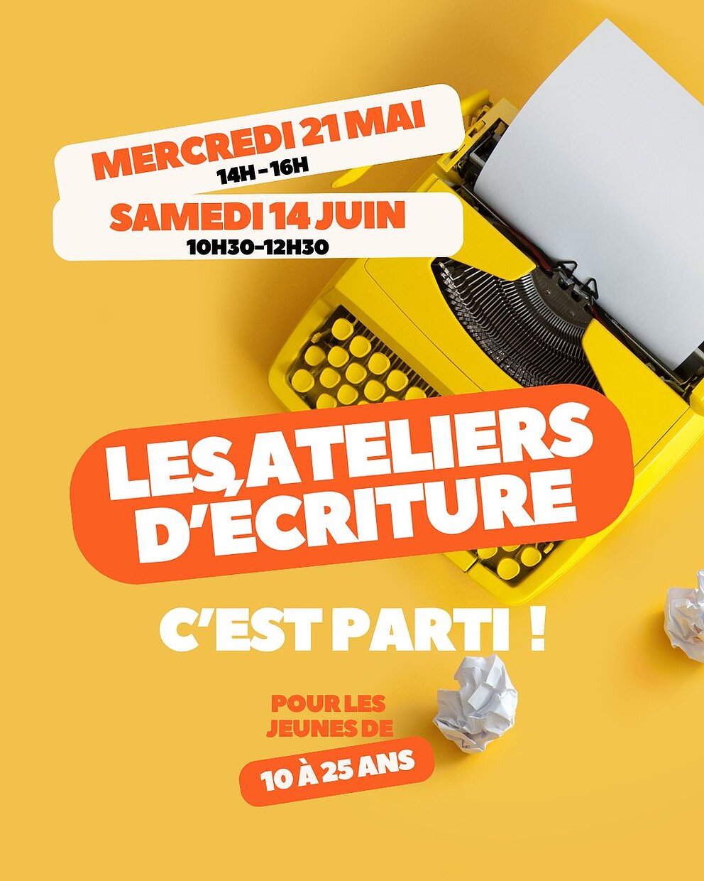 Ateliers d'écriture pour les écrivain.es en herbe !