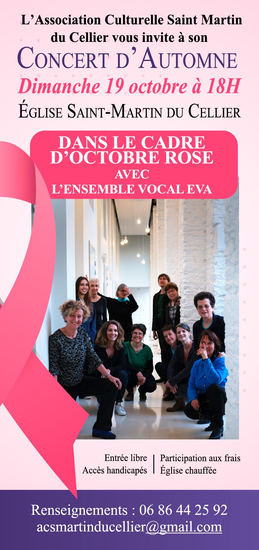 Concert d'Automne - choeur de femmes EVA - Octobre Rose
