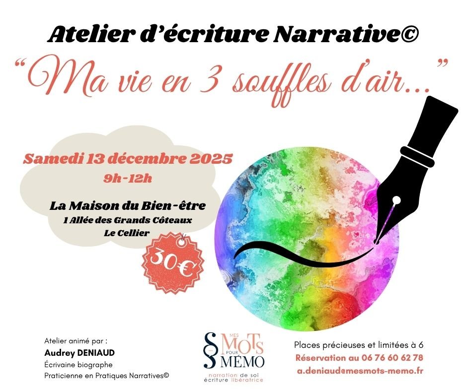 Atelier d'écriture narrative : Ma vie en 3 souffles d'Air...